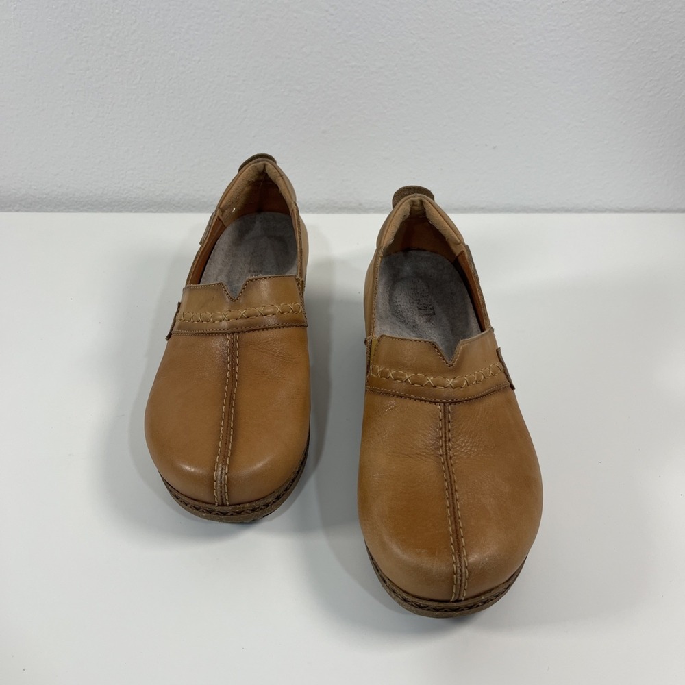 Women's Pikolinos Granada Tan Camel Leather Clog Shoes Women's Size EU38 US7.5/8 - Picture 3 of 11